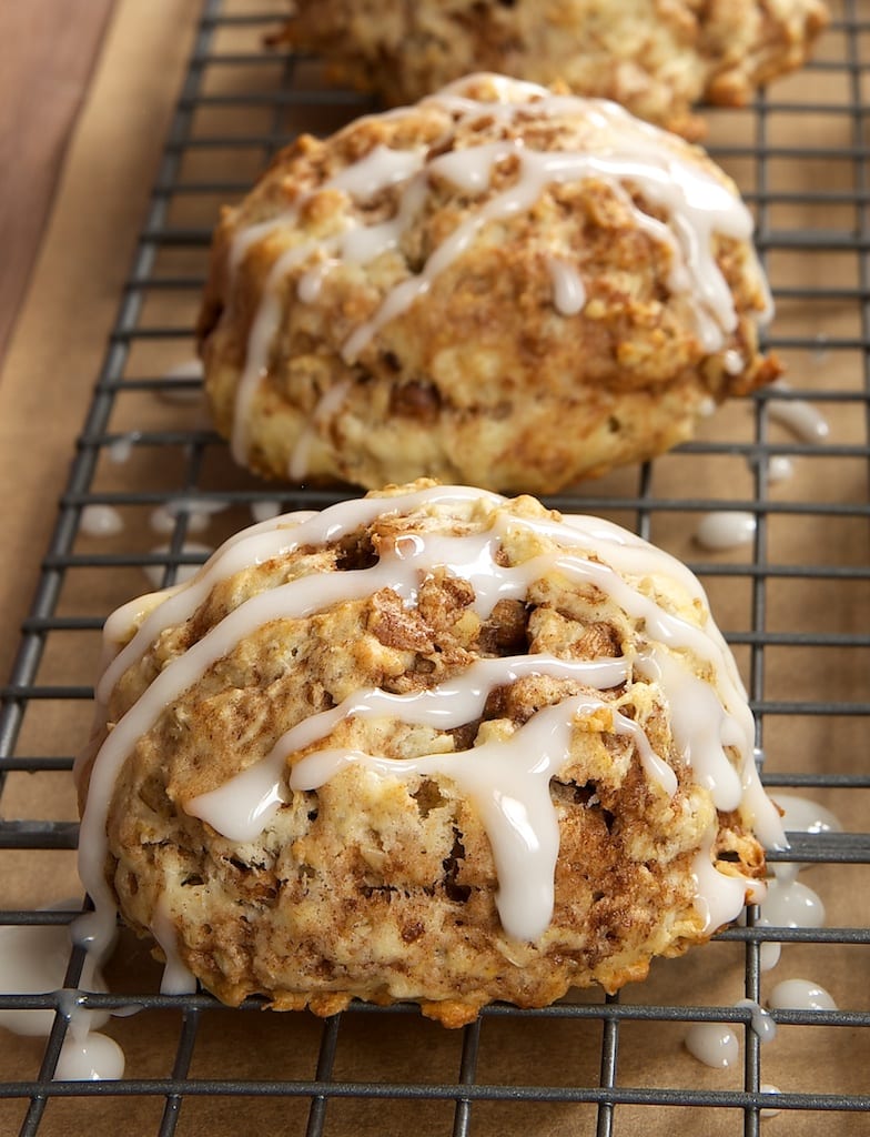 Cinnamon Bun Scones are simple to make and taste like cinnamon buns. A breakfast favorite! - Bake or Break