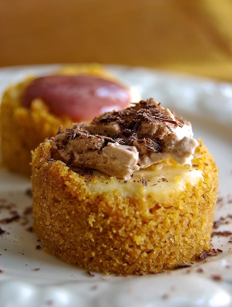 Mini Cheesecakes are bite-size versions of everyone's favorite dessert. Use your favorite topping or a variety of toppings for a fun and beautiful dessert! - Bake or Break