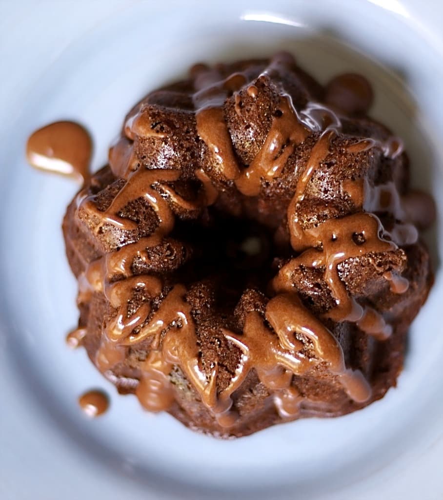 Dessert gets mini-sized with Mini Chocolate Bundt Cakes with Peanut Butter Filling.