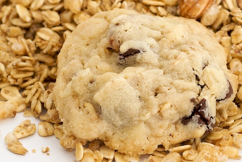 Granola Cookies with Chocolate and Roasted Almonds