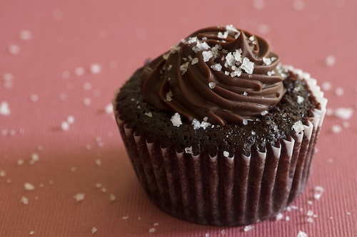 Chocolate Salted-Caramel Mini Cupcakes