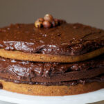 Double Nut Drenched Chocolate Cake