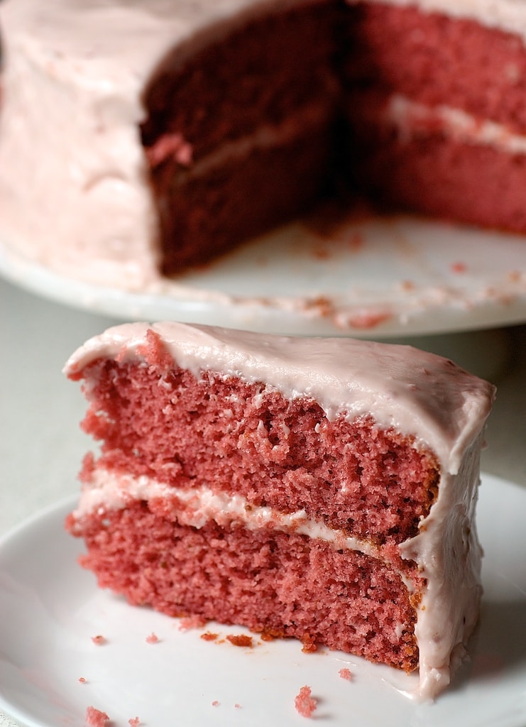Strawberry Cake with Strawberry Cream Cheese Frosting
