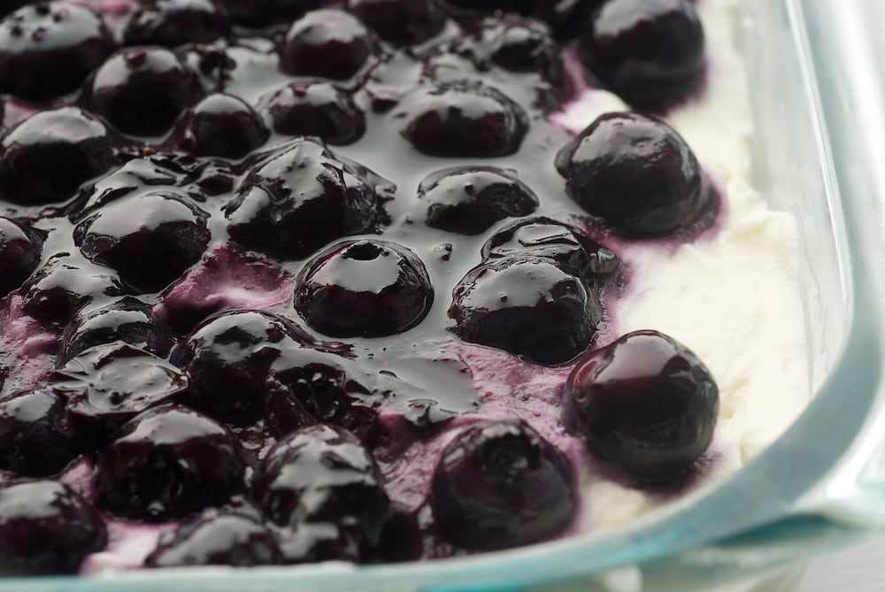 Fresh blueberries, cream cheese, and a nutty crust combine for an irresistibly cool, delicious dessert! - Bake or Break