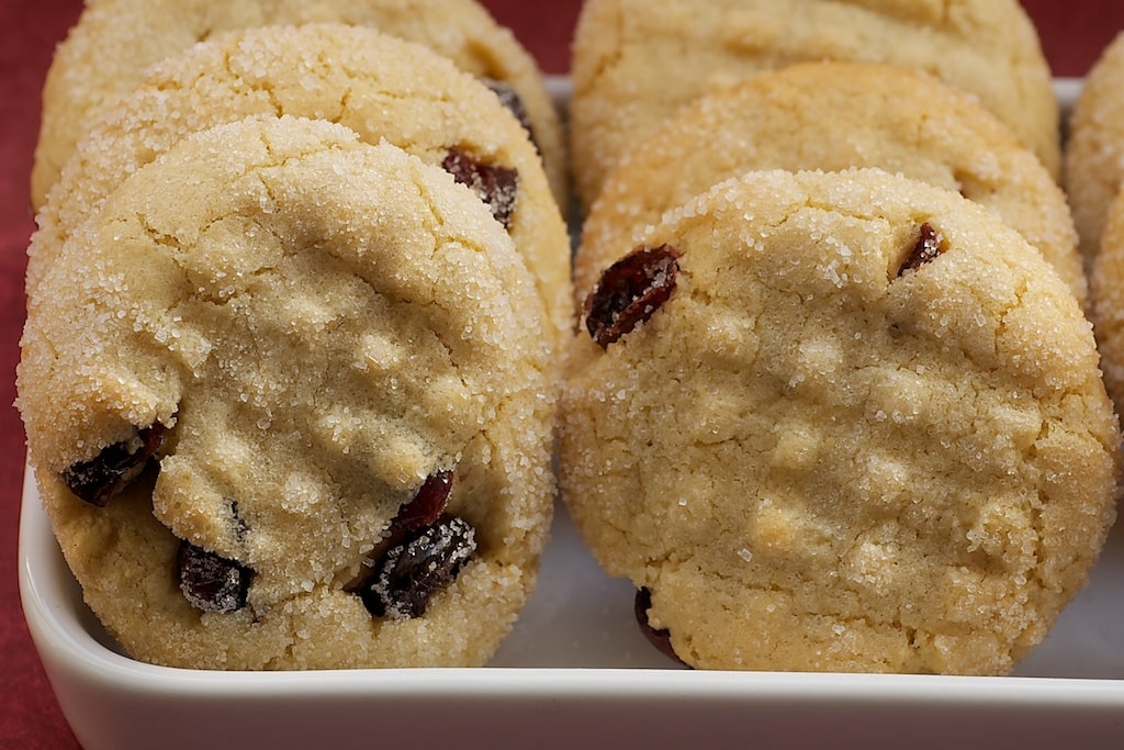 Macadamia Butter Cookies with Dried Cranberries Bake or Break