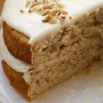 Pecan Layer Cake with Banana Icing