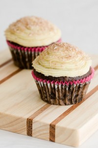 Chocolate Coconut Rum Cupcakes