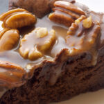 Chocolate Caramel Pecan Souffle Cake