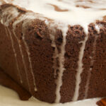 Chocolate Pound Cake with Vanilla Glaze