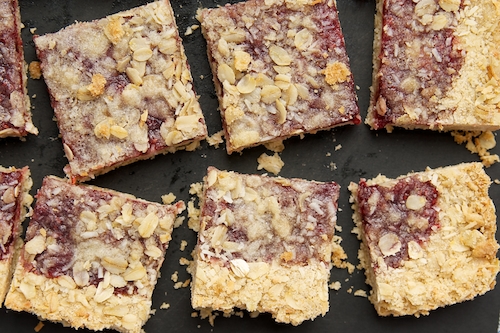 Raspberry Coconut Oat Bars
