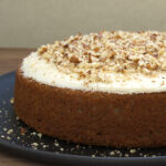 Pecan Cake with Rum Frosting