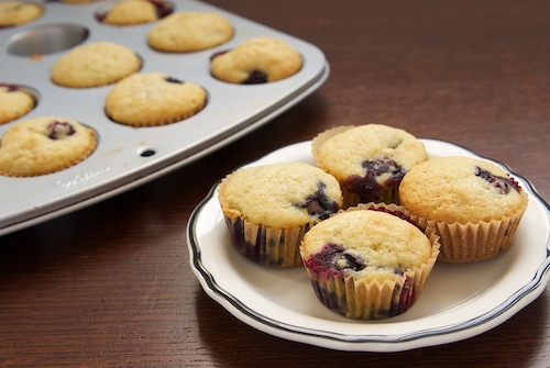 Blueberry Sour Cream Mini Muffins | Bake or Break