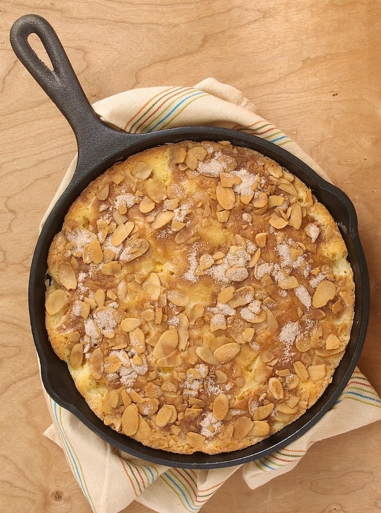 Peach and Nectarine Buckle is a lovely, delicate, cake-like dessert with a sweet cinnamon-almond crumb. - Bake or Break