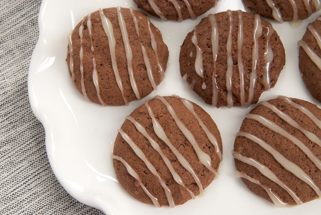 Hot Chocolate Cookies with Marshmallow Glaze Bake or Break
