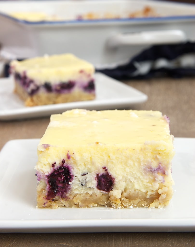 Blueberry Oat Cheesecake Bars combine a chewy oatmeal crust, fresh blueberries, and a sweet cream cheese filling for an irresistible dessert. - Bake or Break
