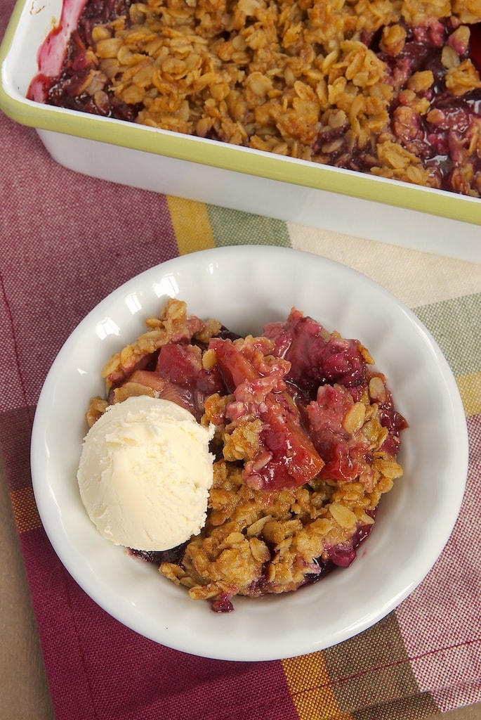 Gather all your favorite summer fruits for this Summer Fruit Crisp topped with a cinnamon oat topping.
