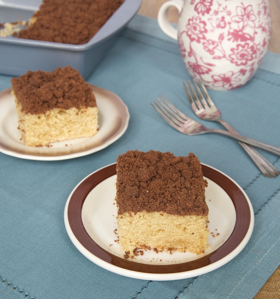 Peanut Butter Coffee Cake with Chocolate Crumb Topping Bake or Break