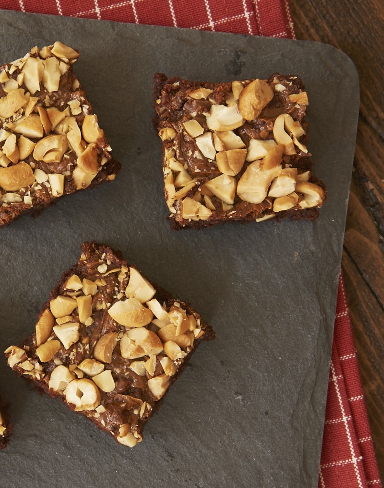 Dulce de Leche Cashew Brownies - Bake or Break