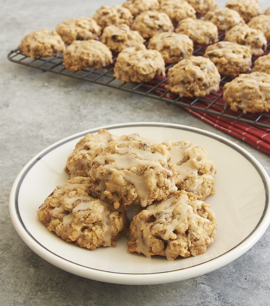 Brown Butter Oatmeal Date Cookies with Maple Glaze Bake or Break