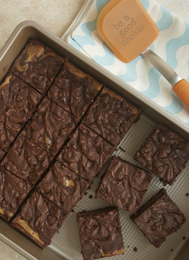 Dulce de Leche Cheesecake Brownies are extra fudgy brownies with a swirl of cheesecake filling flavored with dulce de leche. Absolutely fantastic! - Bake or Break