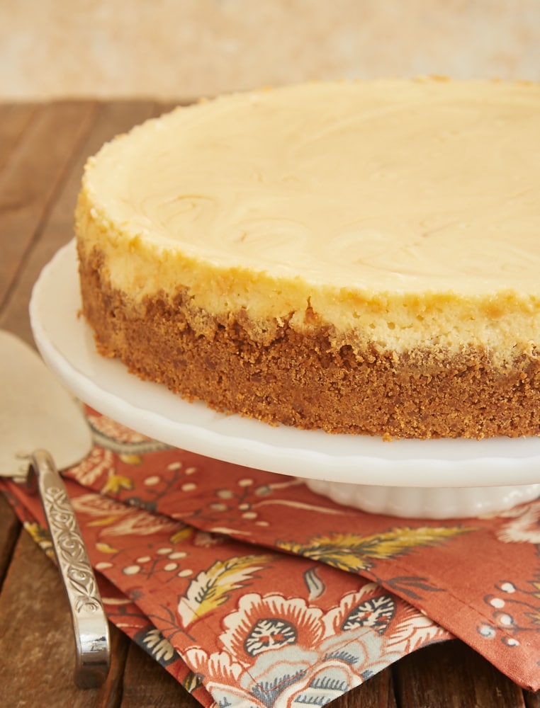 Bourbon Caramel Swirl Cheesecake Bake or Break