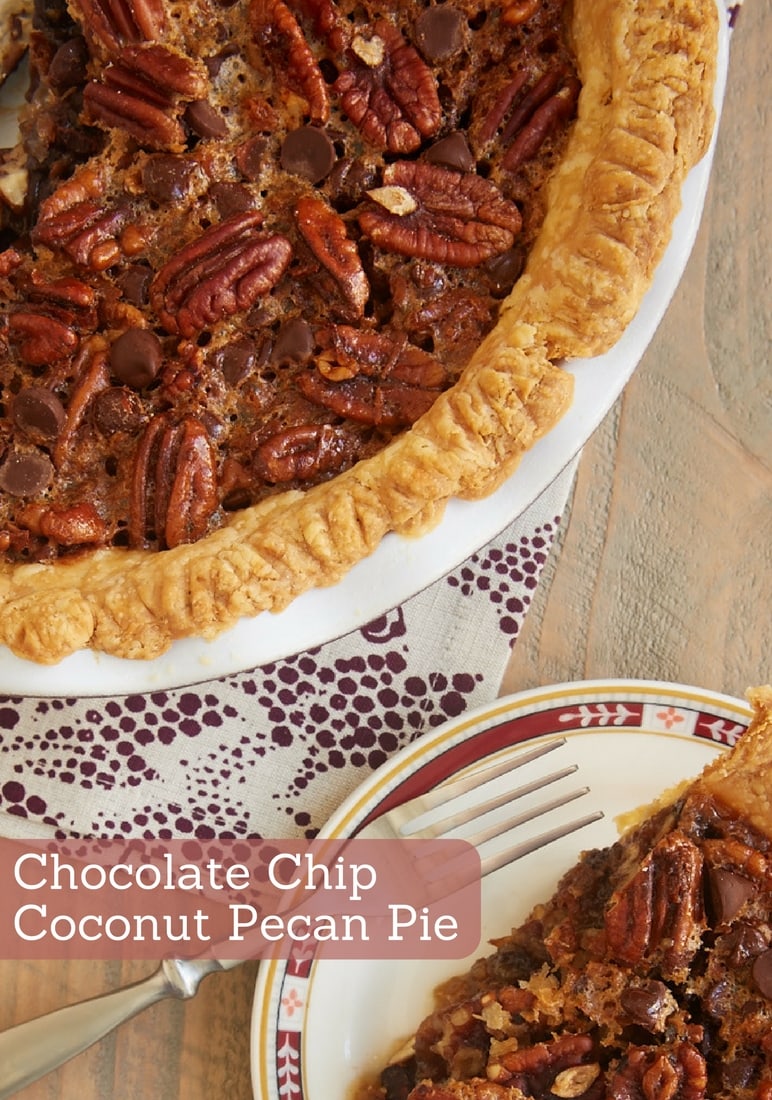 Classic pecan pie gets even better and more flavorful in this Chocolate Chip Coconut Pecan Pie! - Bake or Break