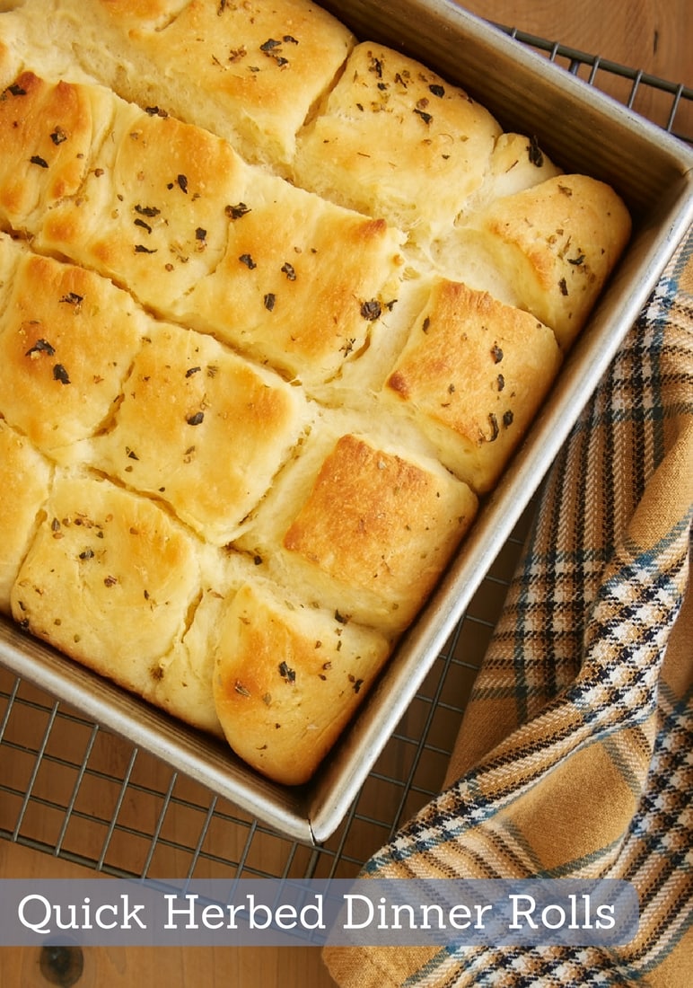 Quick Herbed Dinner Rolls make yeast baking so easy. They mix quickly and only need a short time to rise. And they are wonderfully soft and oh so delicious!