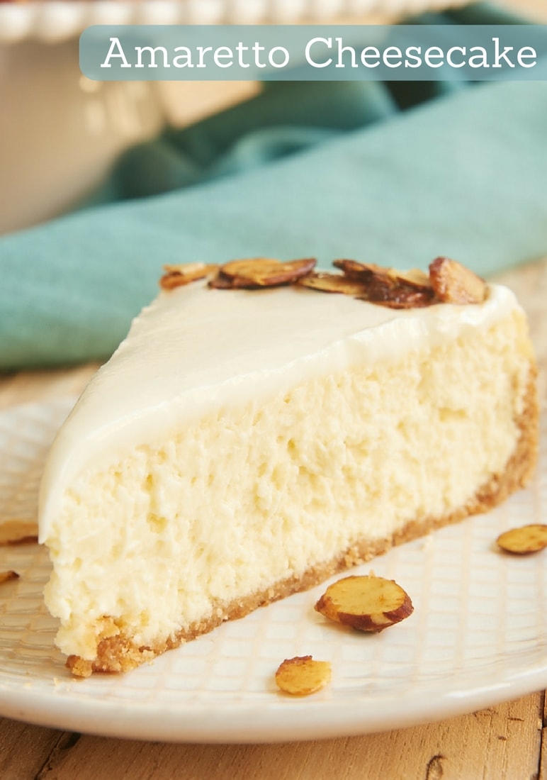 Amaretto Cheesecake is such a beautiful, delicious, impressive dessert. If you love almond desserts, you must try this one! - Bake or Break