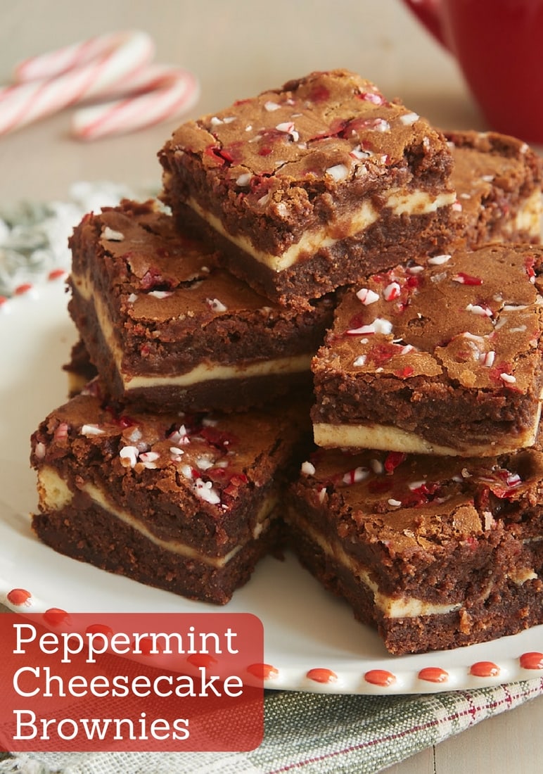 Rich, fudgy Peppermint Cheesecake Brownies are a delicious combination of chocolate, cream cheese, and peppermint. - Bake or Break