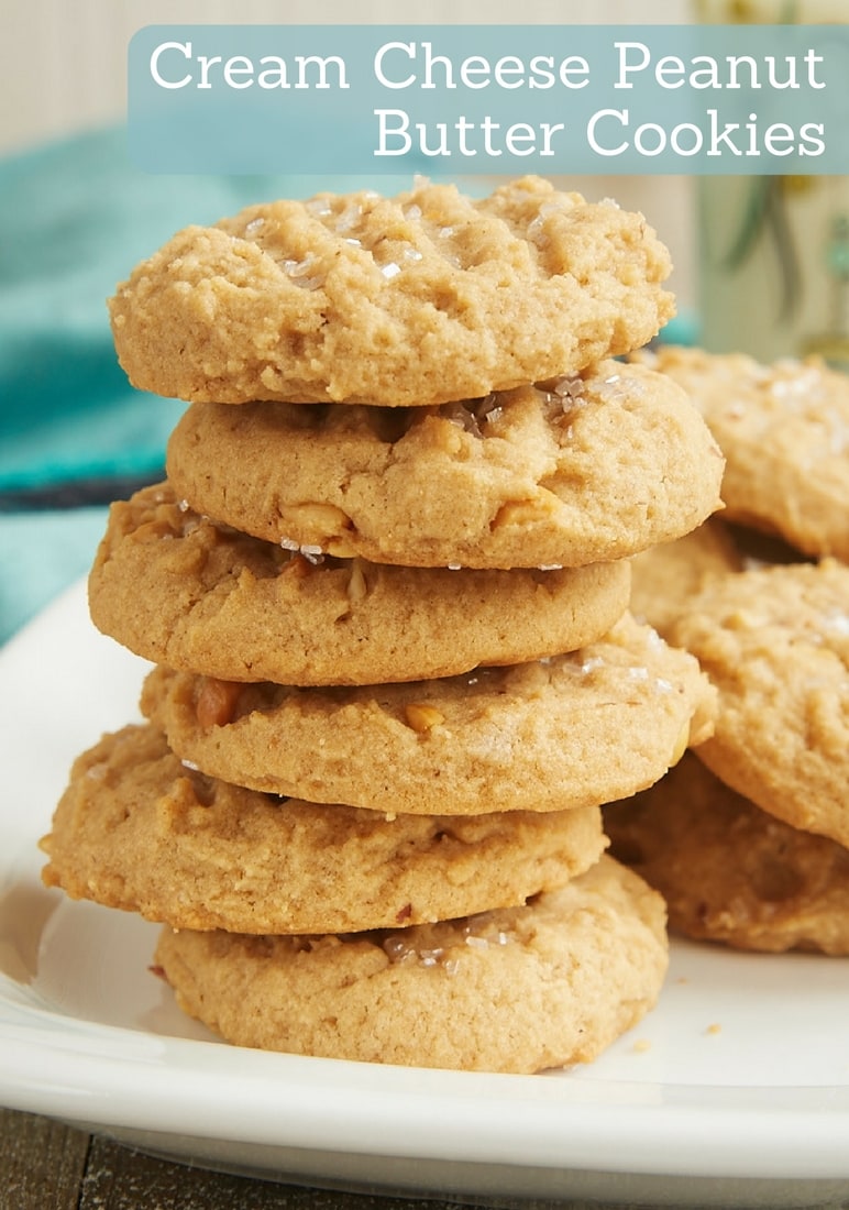 Cream cheese adds a lovely flavor and texture to these irresistible Cream Cheese Peanut Butter Cookies! - Bake or Break