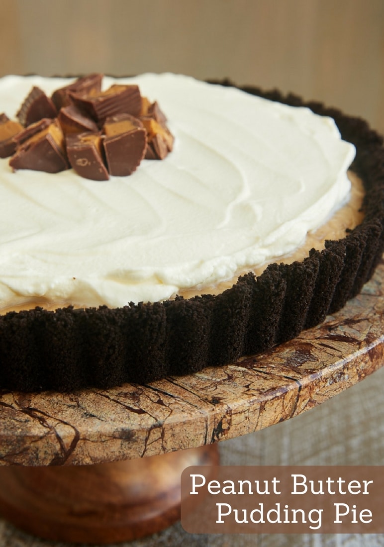 Homemade pudding, a chocolate cookie crust, and plenty of whipped cream combine to make this Peanut Butter Pudding Pie a favorite! - Bake or Break