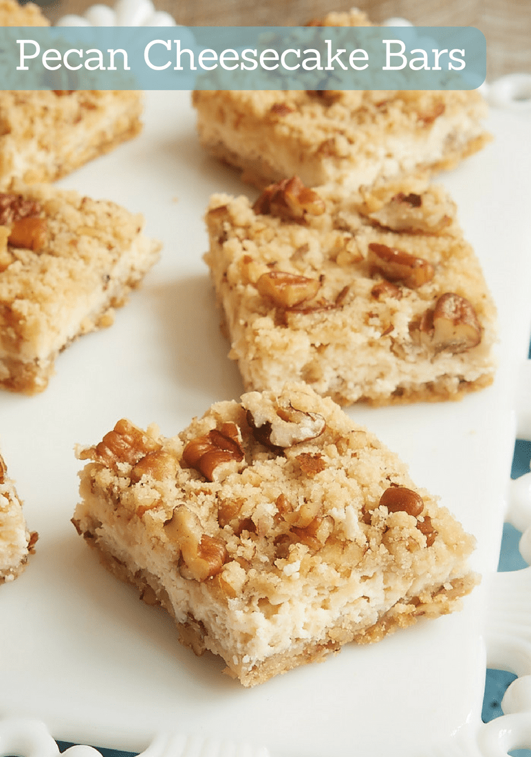 Pecan Cheesecake Bars are a delightful dessert that can be made quickly and easily. One of my favorite go-to recipes for when I need a simple dessert without a lot of fuss. - Bake or Break